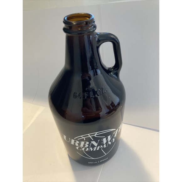 URBN WTR Glass Bottle Amber Half Gallon 64 OZ | 1.89 L | 1892 ML | Water Jar Jug - Picture 5 of 13